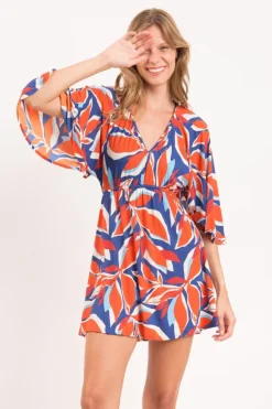Leaves Mini Dress>Rio de Sol Fashion