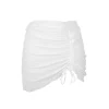 Memphis-White Mini Skirt Ruched>Rio de Sol New