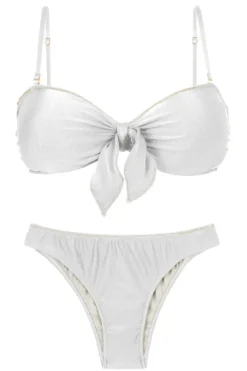Set Shimmer-White Bandeau-Knot Essential>Rio de Sol Hot