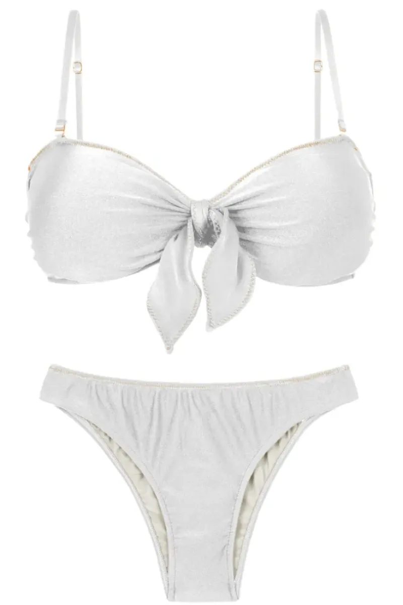Set Shimmer-White Bandeau-Knot Essential>Rio de Sol Hot